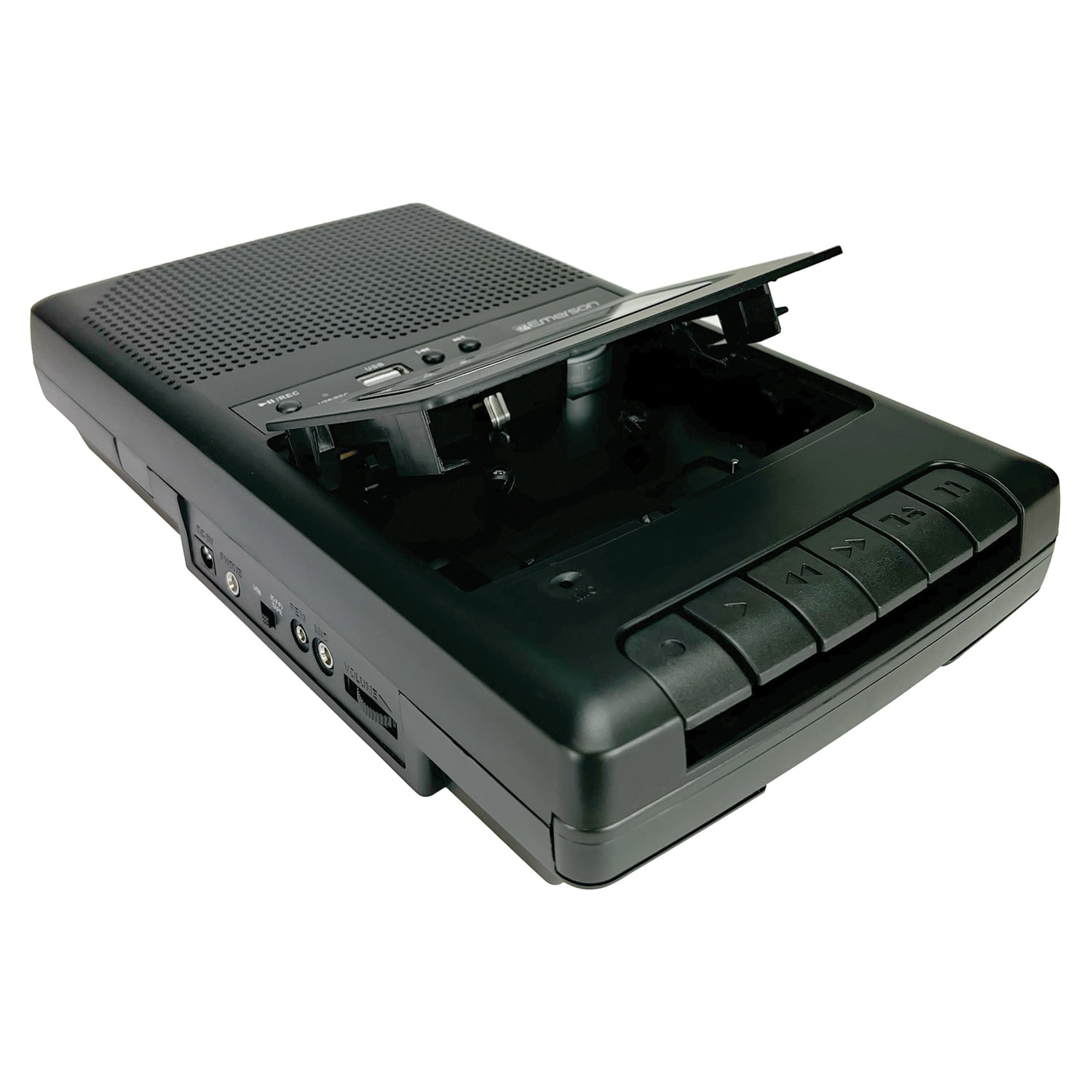 Emerson Portable Cassette Player and Recorder, Black