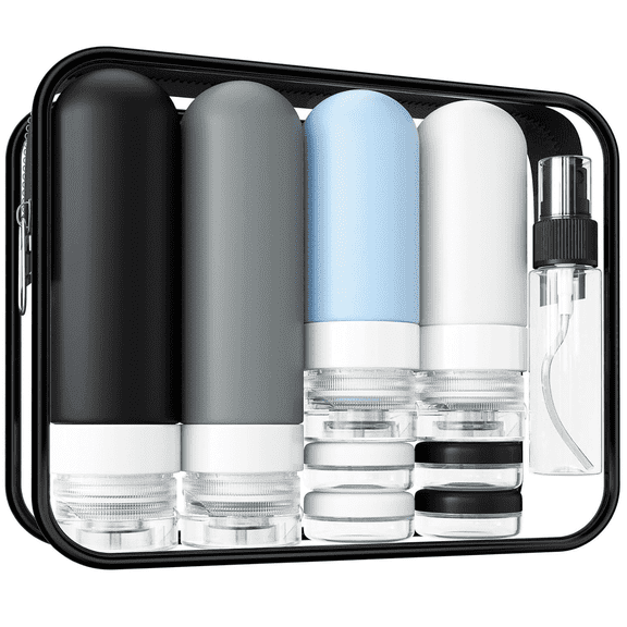 Travel Bottles for Toiletries, Tsa Approved 3oz Travel Size Containers BPA Free Leak Proof Refillable Liquid Silicone Squeezable Travel Accessories for Shampoo Conditioner Lotion (17 Pack)