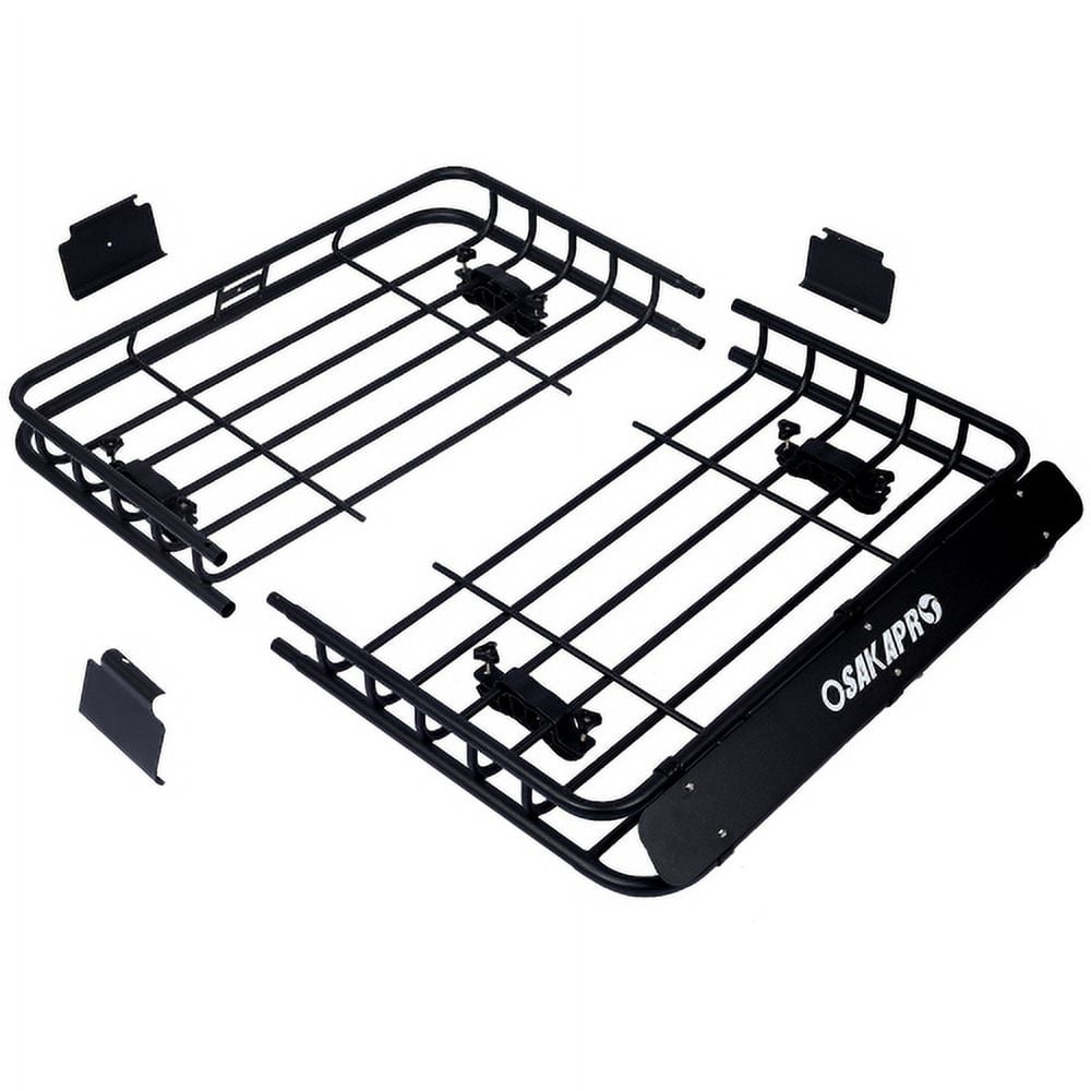 Donext Rooftop Cargo Carrier Basket Motoring Roof Rack,Top Mount Roof Rack 42" black steel