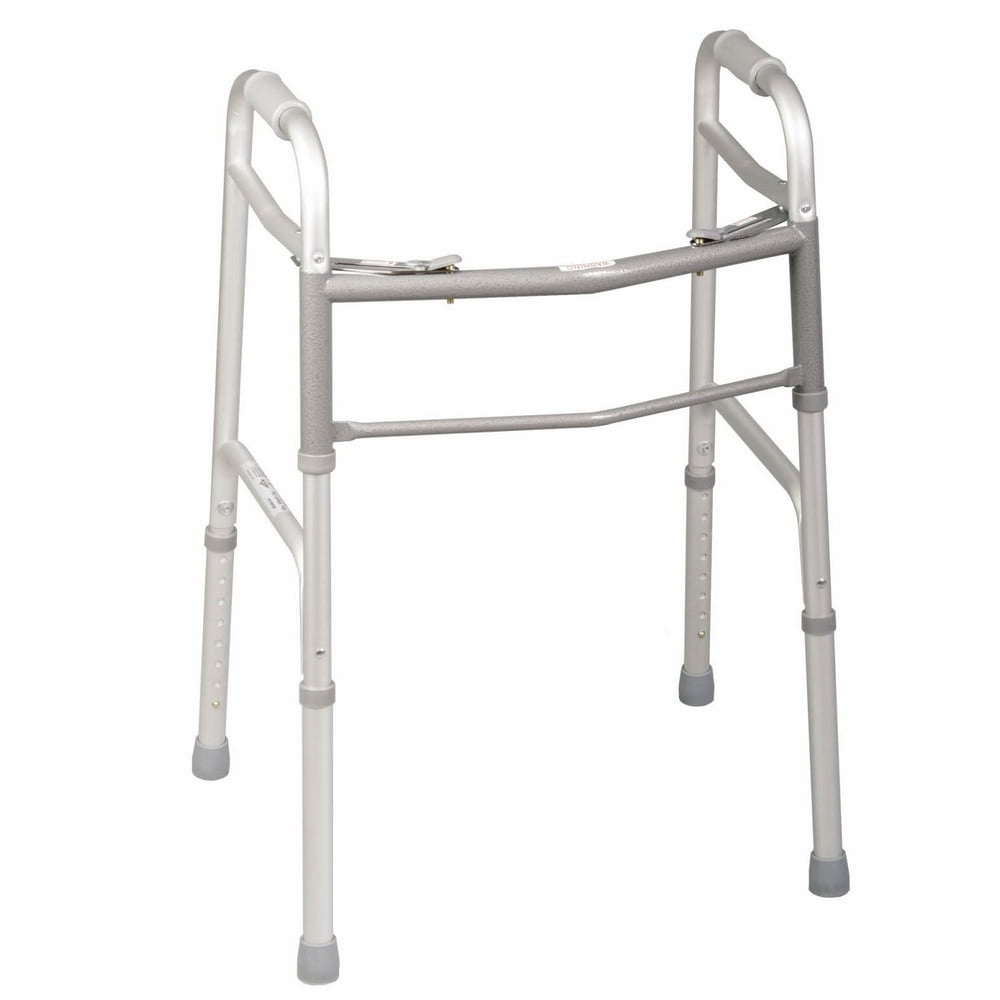 Medline Youth Two Button Folding Walkers without Wheels, Junior