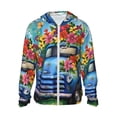 thumbnail image 1 of Vsdgher Sweat à Capuche Imprimé Floral Camion pour Hommes Femmes, Manches Longues Protection Solaire Pêche Course Natation-Grand, 1 of 7