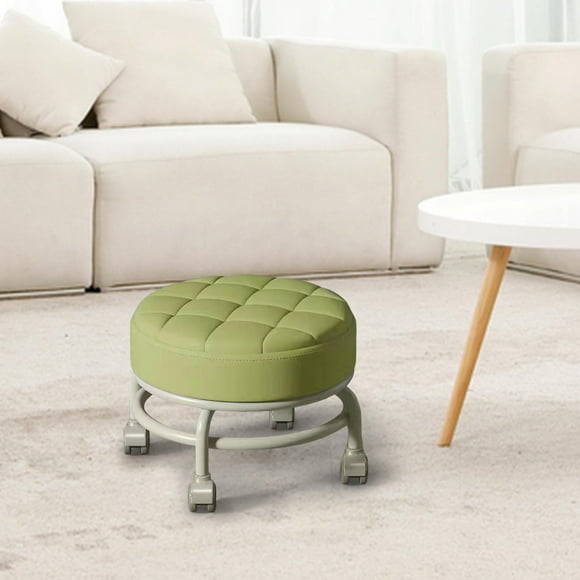 Taburete con ruedas giratorias de 360 degree, taburete con ruedas de polea, ruedas giratorias universales pequeñas y resistentes, mini taburete móvil BLESIY Asiento rodante bajo