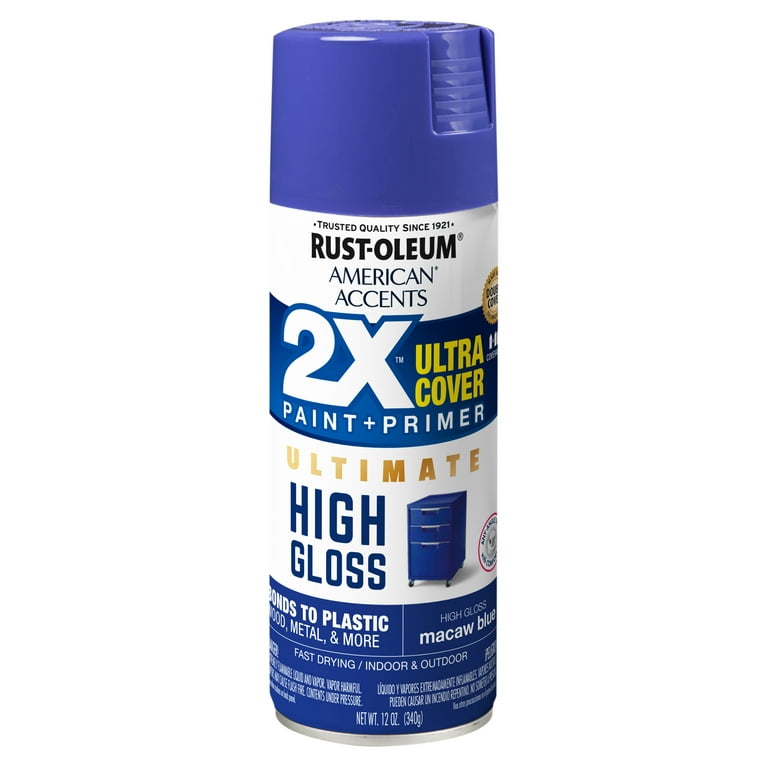 Rust-Oleum American Accents 2x Ultra Cover Macaw Blue American Accents 2x Ultra Cover High Gloss Spray Paint - 12 oz