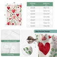 thumbnail image 6 of Valentines Balloon Curtains 63 Inch Length for Living Room/Bedroom, Pink Red Love Heart Green Botanical Spring Rod Pocket Privacy Door Curtains Decorative Tie Up Shade for Window 52"x63", 6 of 8