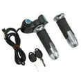 thumbnail image 3 of Twist Throttle Grip, Real Time Electric Bicycle Throttle Handle Green Digital Display Universal With Key For 12V To 99V Electric Vehicles Grey Handle Cover, 3 of 8