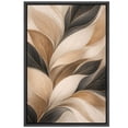 thumbnail image 6 of Framed Canvas Print Abstract Leaves Wall Art Modern Botanical Decorative for Living Room Bedroom - 24"x36" BLACK, 6 of 8