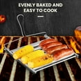 thumbnail image 4 of Oleegame 2PC Hot Dog Roller Foldable Sausage Roller Rack Stainless Steel Sausage Roller Rack Evenly Cooked Hot Dogs BBQ Tool For Outdor Camping Barbecue Party Kitchen Silver, 4 of 9