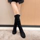 thumbnail image 5 of Amzcrzy Zapatos de mujer,Zapatos de mujer,Zapatillas de mujer, Botas redondas de tacón bajo con cremallera retro cálidas para mujer Sandalias Mujer Zapatillas De Casa, 5 of 6