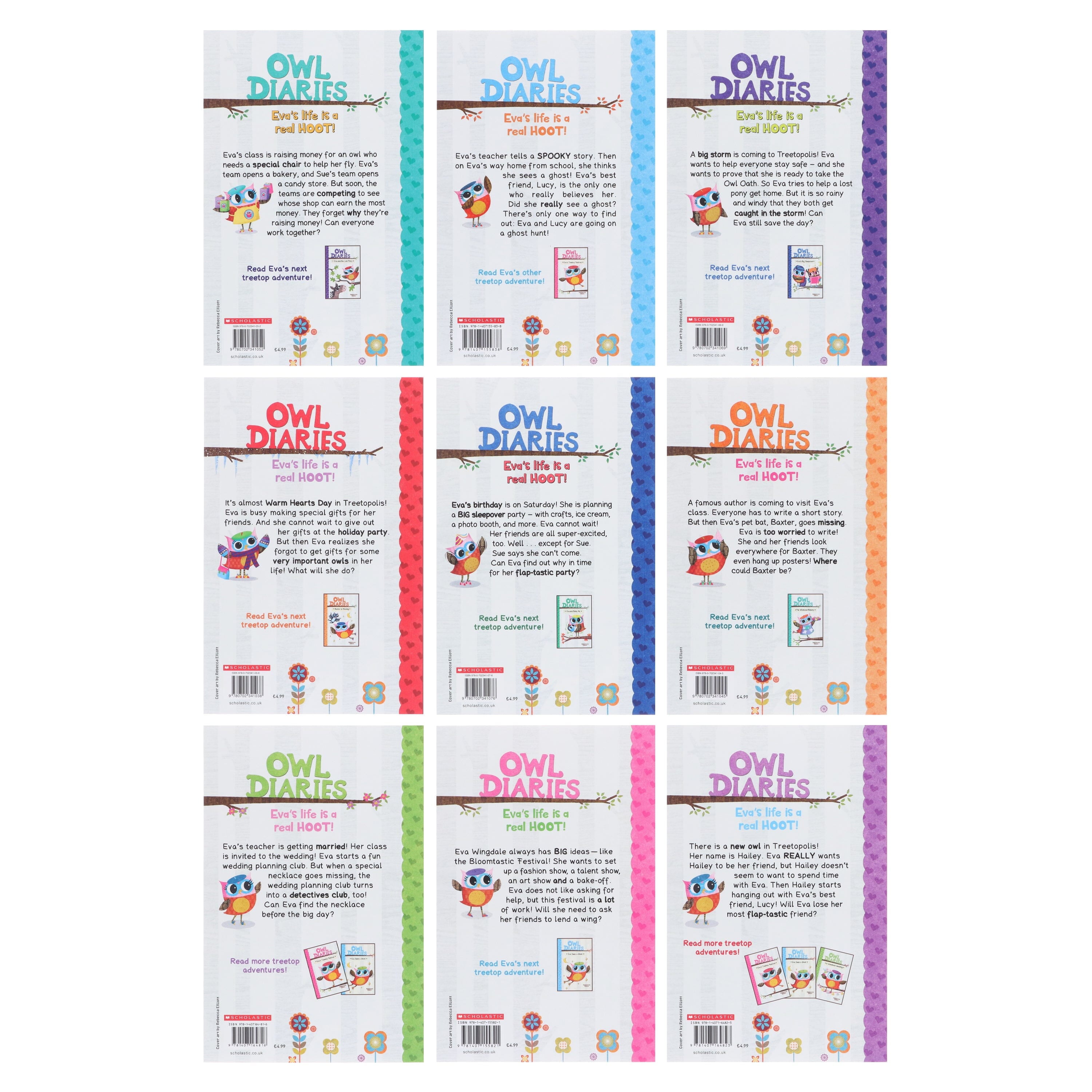 Owl Diaries Series By Rebecca Elliott: illustrated 18 Books Box Set - Ages 5+ - Paperback