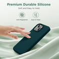 thumbnail image 4 of Designed for iPhone 15 Plus Case, Silicone Ultra Slim Shockproof Protective Phone Case with [Soft Anti-Scratch Microfiber Lining], 6.7 inch, Teal, 4 of 11