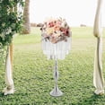 thumbnail image 4 of 31.5Inch Crystal Flower Stand Tall Flower Vase Silver Vases Wedding Road Lead Flower Holders for Wedding Reception Birthday Party Events Home Decor, 4 of 9