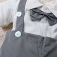 thumbnail image 5 of Xmyrz Infant Boys Shorts Set Outfits Gentleman'S Suspender Trousers Short Sleeve Versatile Holiday Formal Clothing Suits, 5 of 8