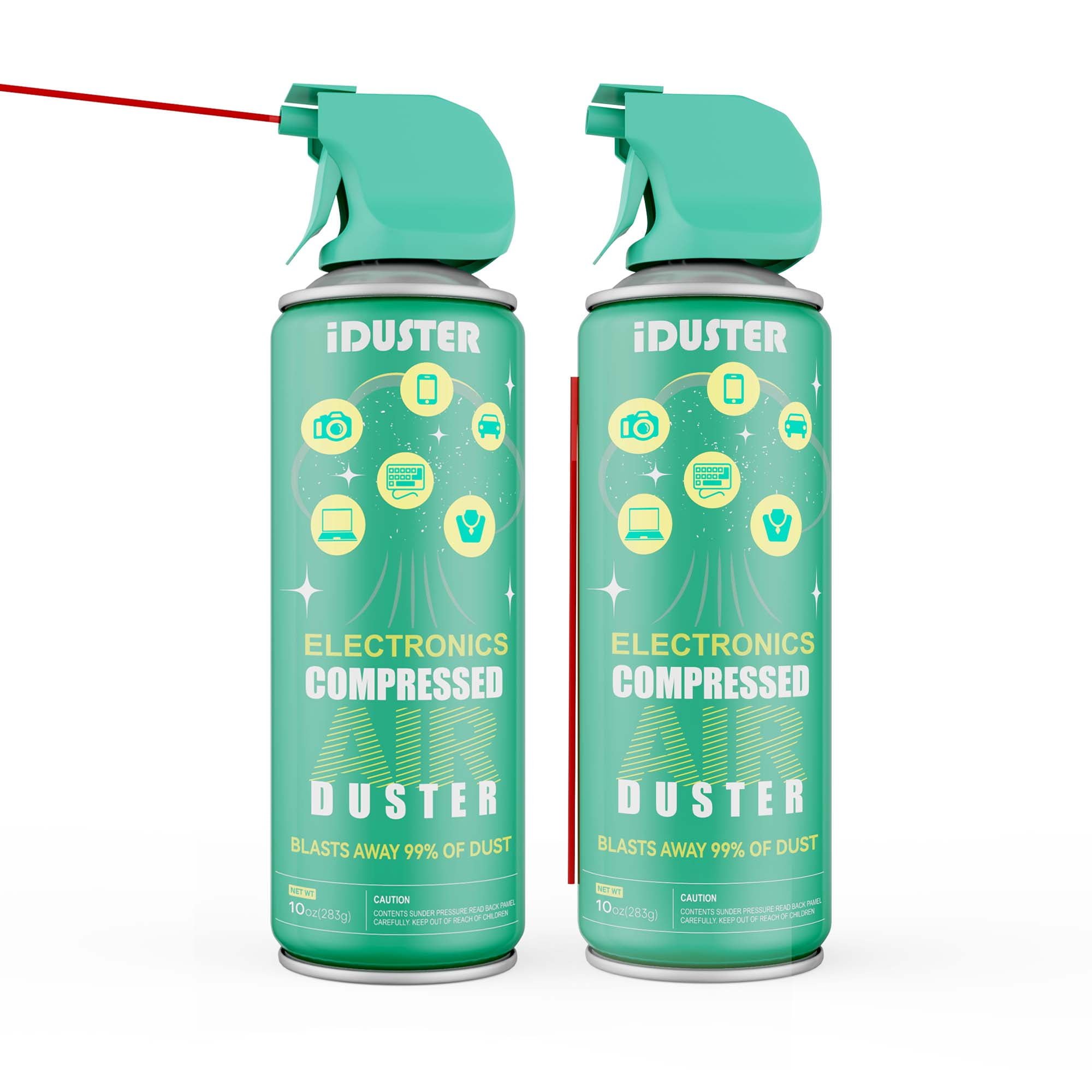 iDuster Compressed Air Duster,Computer Keyboard Cleaner, 4 Packs