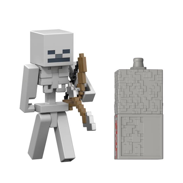 Figura de Accion Mattel Minecraft Esqueleto 3.25 pulgadas