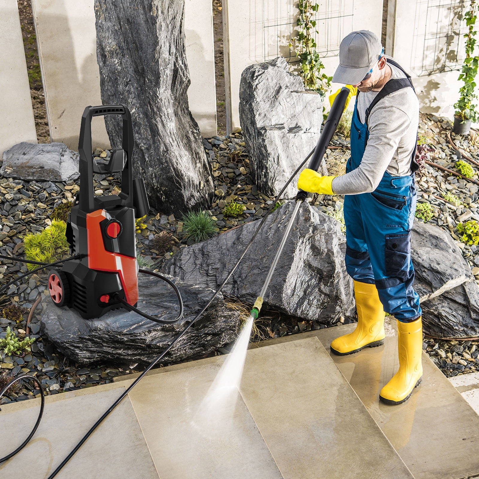 Pressure Washer Power Washer 4800PSI MAX 2.9GPM with 4 Quick Connect Nozzles & 25FT Hose, Foam Cannon for Cars/Fences/Driveways Cleaning