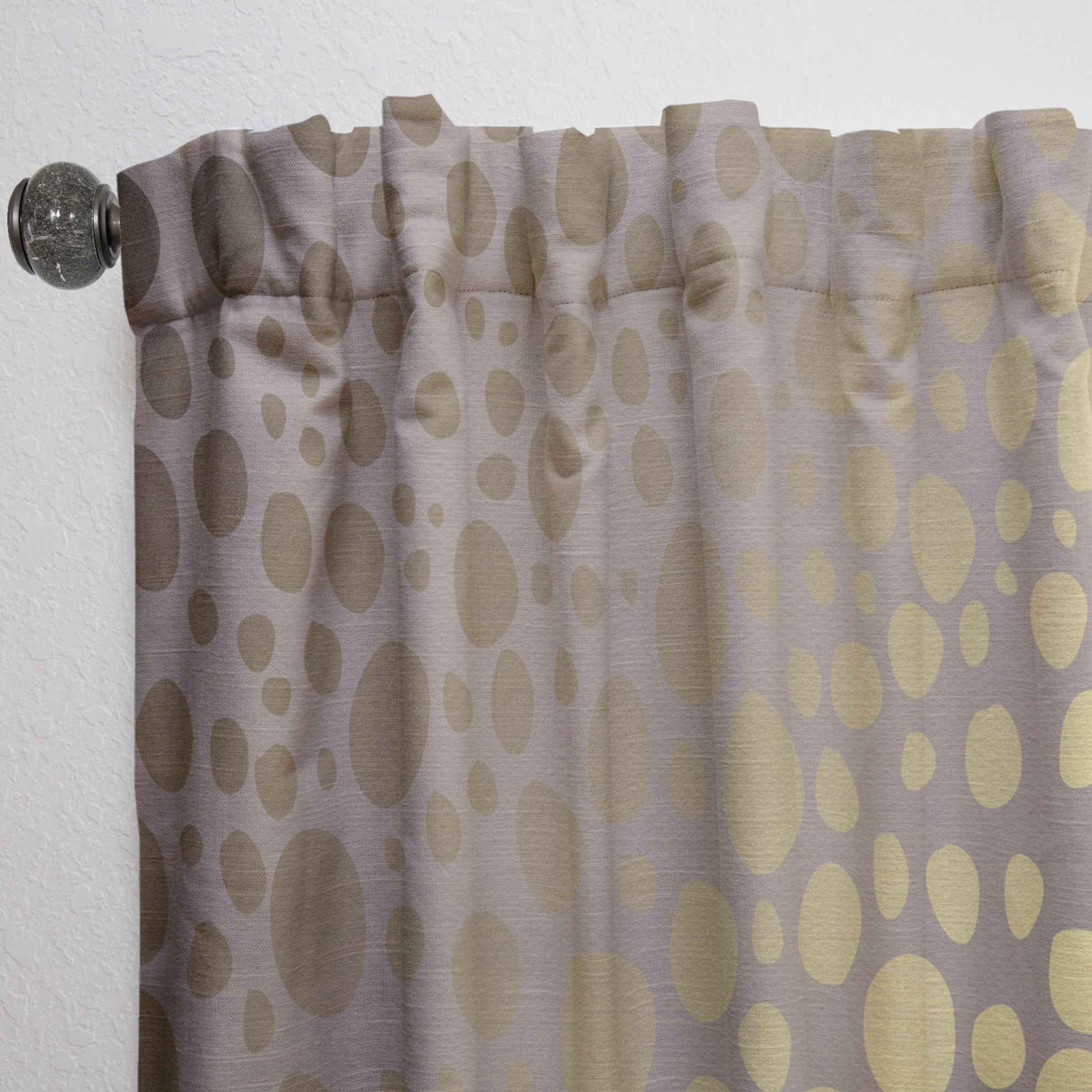 Designart 'Golden Colored Marble Design III' Mid-Century Modern Curtain Panel
