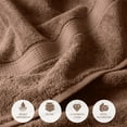 thumbnail image 4 of Superior Hymnia Egyptian Cotton 6-Piece Towel Set, Chocolate, 4 of 8