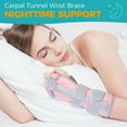 thumbnail image 2 of ENLUNTRA Carpal Tunnel Wrist Brace Night Support for Right Hand Wrist Splint with Replaceable Splints and Sling Pink, 2 of 8