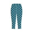 thumbnail image 4 of Sakmal Lounge Pants for Women Cropped Green Polka Dot Yoga Workout Ladies Trousers for Summer, 4 of 6
