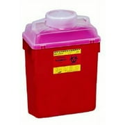 Becton Dickinson Sharps Container 1-Piece 17-1/2 H X 12-1/2 W 8-1/2 D Inch 6 Gallon Red Vertical Entry Lid, 305457 - SOLD BY: PACK OF ONE