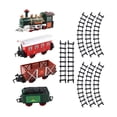 thumbnail image 4 of Juguetes de tren eléctrico,Juegos de trenes eléctricos para niños y niñas Locomotora,Navidad Trenes Juguetes Vagones De Pasajeros,Set de Tren con Vías Sonidos de Luz Regalo de, 4 of 8