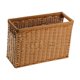 thumbnail image 3 of Cesta tejida rectangular para revistas, contenedor de almacenamiento de artículos diversos, cesta organizadora tejida, cesta de acabado para estantes Rojo marrón, 3 of 8