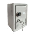 thumbnail image 2 of Small 7x5x4 Inch Metal Security Safe Storage Box with Password Dual Lock-white-, 2 of 6