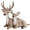 Khaki, variant on Yvsxxv Artificial Sika Deer Figurine, Polyethylene Christmas Home Garden Decor