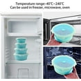 thumbnail image 5 of Silicone Collapsible Food Storage Containers-Prep/Storage Bowls with Lids – Set of 4 Round Silicone Lunch Containers – Microwave and Freezer Food Containers (Blue), 5 of 8