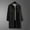 Black, variant on SDNall Mens Trench Coat, Long Trench Coat, Mens Solid Medium Long Casual Coat Coat Long Sleeve Turndown Collar Breaste Pocket Trench Coat
