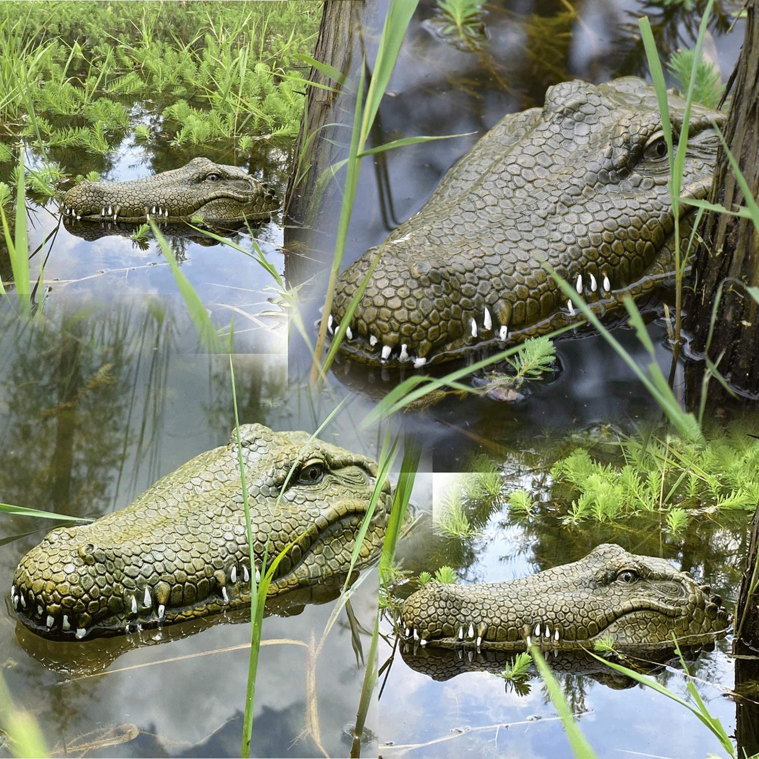 Remote Control Alligator Head Boat Large Decoy and Floating Crocodile Head for Adults and Boys Prank Pond Toys RC Boats for Pools and Lakes for Kids