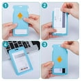 thumbnail image 3 of NEW-Retractable Badge Holders, Hard Plastic Sliding ID Badge Holder With Retractable Badge Reel Clips , 3 Pack Light Blue, 3 of 5