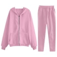 thumbnail image 1 of Timdgard Fall Outfits for Women Zip up Jackets Pants Sweatsuit 2 Piece Matching Lounge Sets Fashion, 1 of 4
