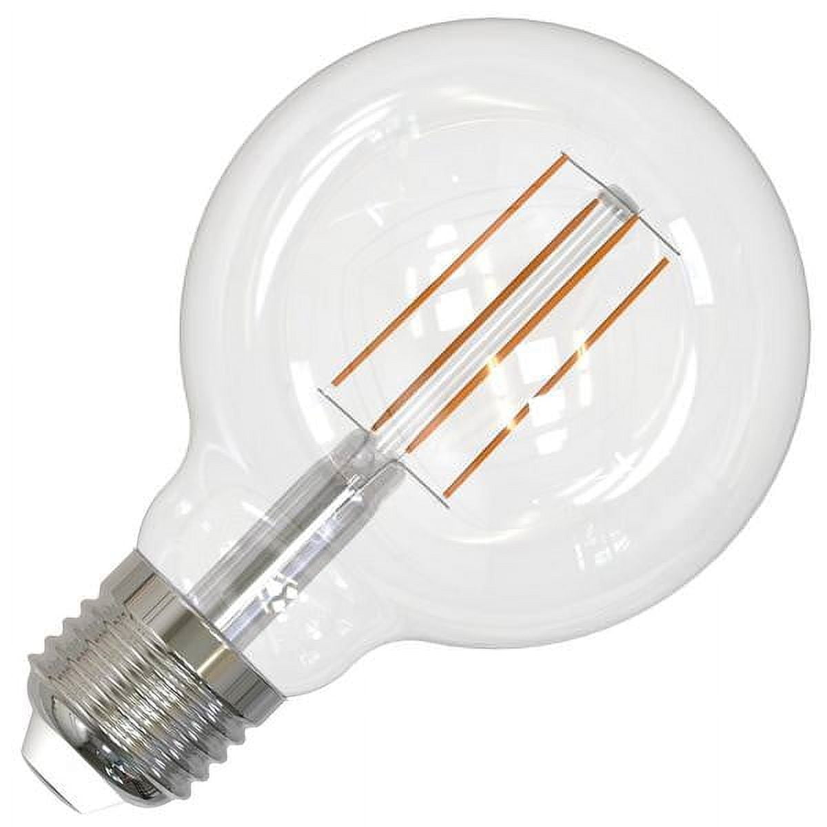 Bulbrite Pack of (8) 7 Watt Dimmable Clear Filament G25 Medium (E26) LED Light Bulb - 800 Lumens, 4000K