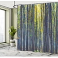 thumbnail image 5 of Ambesonne Forest Shower Curtain, Autumn Woodland Nature, 69"Wx84"L, Grey Green, 5 of 5