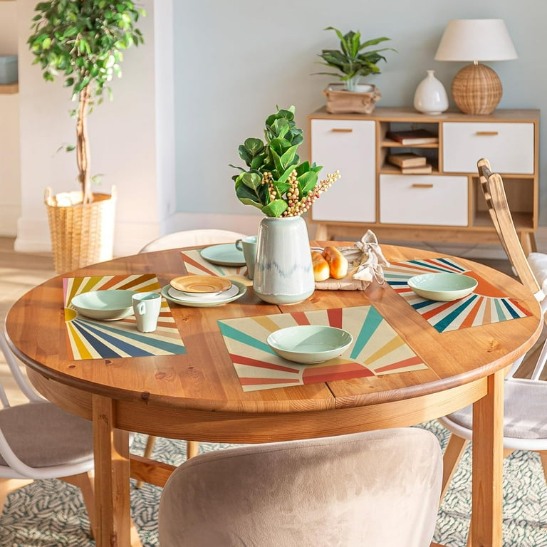 Mid Century Vintage Dining Table Decor Vintage Boho Sun Placemats