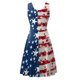 thumbnail image 3 of Vestidos de Verano de Mujer sin Mangas Impresión Casual Cuello Redondo, Vestido de Longitud Media para el Uso Diario, Fiesta Y Primavera, 3 of 5