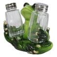 thumbnail image 5 of Green Tree Frog Toad Meditating Glass Salt Pepper Shakers Holder Figurine Set, 5 of 9