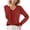 Red, variant on Wutalume Women's V Neck Soft Lightweight Pullover Sweater, Breathable Loose Fit Long Sleeve Travel Top, Comfortable Loungewear for Home,Beige L