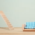 thumbnail image 2 of Onaparter 1PC 1/12 Mini House Staircase Miniature Wooden Stairs Without Handrail DIY Accessory （As Shown）, 2 of 6