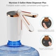 thumbnail image 2 of Water Dispenser for 5 Gallon Bottle, Portable USB  Electric Water Pump, Drinking Water Jug Pump for , Kitchen, Living Room, Office, Camping,  for 3-5 Gallon (Plus W), 2 of 6