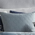 thumbnail image 3 of 9 Piece Queen Polyester Comforter Set with Damask Prints, Blue and Gray, 3 of 4