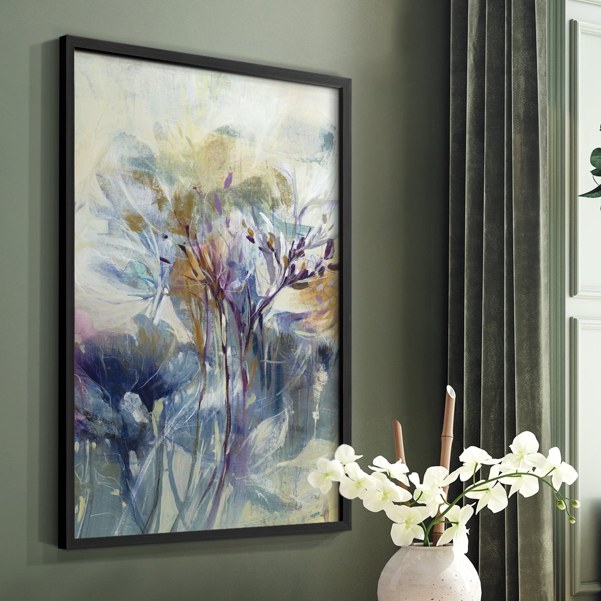Meadow Saffron II in Black Solid Wood 8 x 10 Framed Print