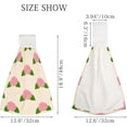 thumbnail image 3 of 1 Pcs Hanging Towels, Dish Towels Pink Hydrangea Flower On Beige Absorbent Hand Towels with Hanging Loop Washcloth for Bathroom Kitchen, 3 of 7