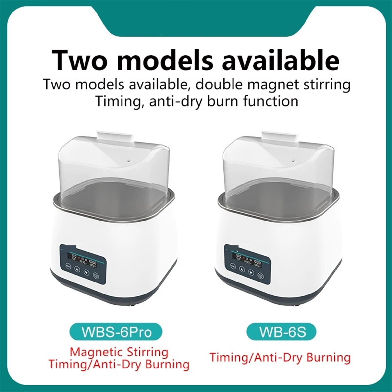 Water Bath With Magnetic Stirrer Digital Display Thermostatic Heat Collection Magnetic Stirrer Laboratory WBS-6Pro ,Adjustable Stirring Speed