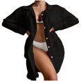 thumbnail image 1 of Camisas de Manga Larga Sólidas para Mujeres Moda de Manga Larga Blusas Sólidas Cuello en V Longitud Regular Poliéster Casual, 1 of 7