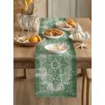 thumbnail image 3 of Green Bohemia Short Table Runner 36 Inches Long,Vintage Abstract Ethnic Geometric Art Cotton Linen Table Runners Dresser Scarves,Fabric Tabletop Scarf Furniture Cover for Home Dinner Party 13"x36", 3 of 9
