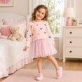 thumbnail image 2 of Lanbubble Girls Dresses Long Sleeve Sweat Party Dress Fall Clothes 3-7 Years, 2 of 6