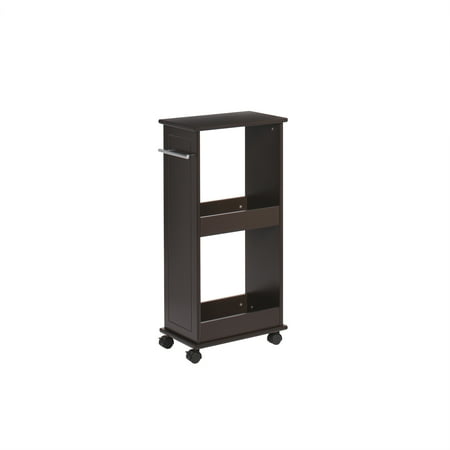 RiverRidge Rolling Cabinet with Shelves, Espresso