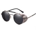 thumbnail image 1 of Gafas de sol polarizadas vintage redondas estilo steampunk gafas retro protección UV marco Matel, 1 of 5